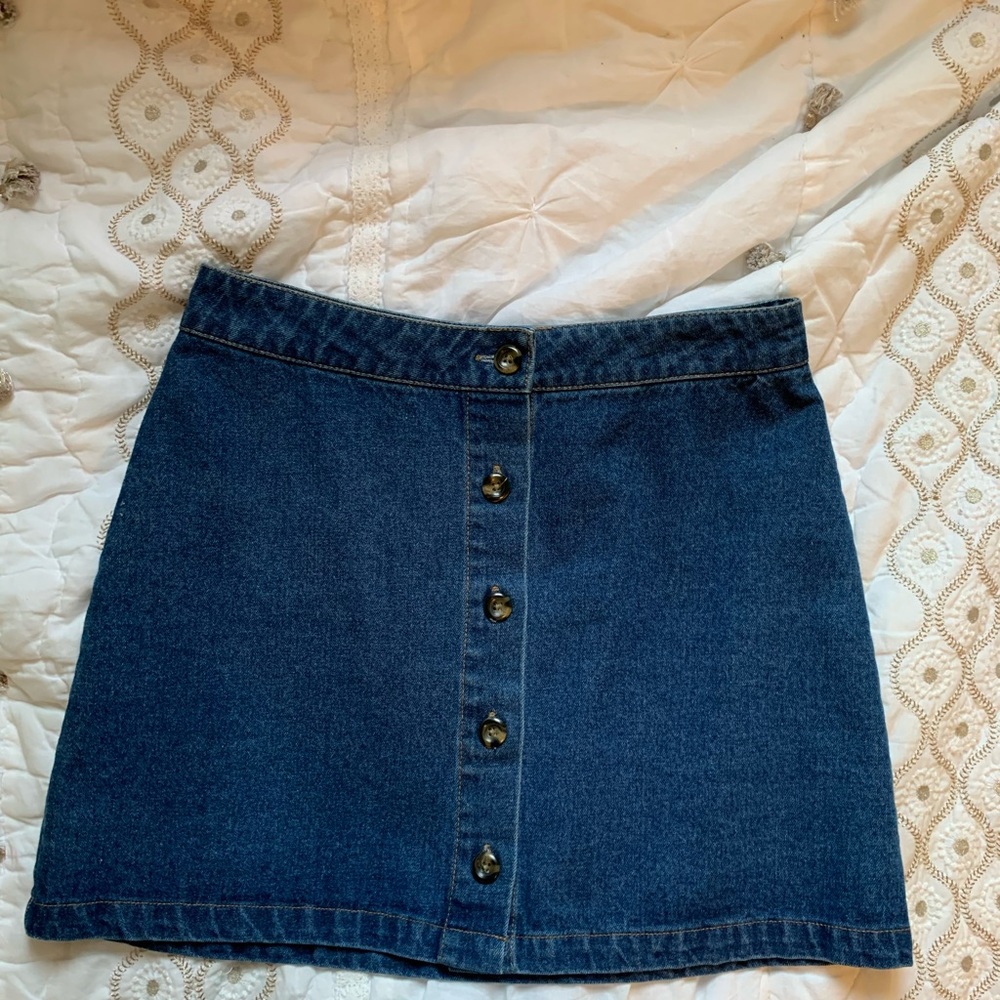 Forever 21 Denim Button-Down Skirt